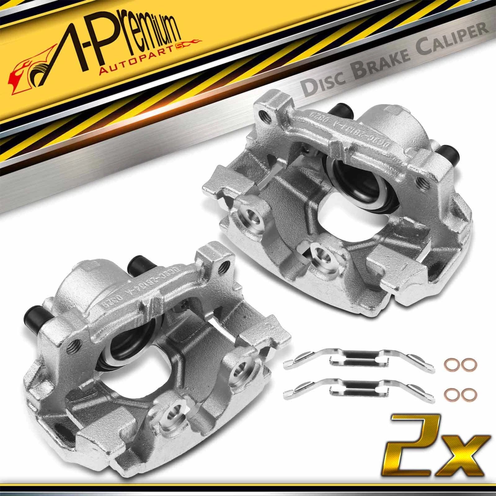 Pair Front Disc Brake Calipers with Bracket for Ford Fusion Lincoln MKZ (2013–2020)