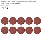 Set of 10 Sanding Discs for Pro 4'' Polisher (100mm)