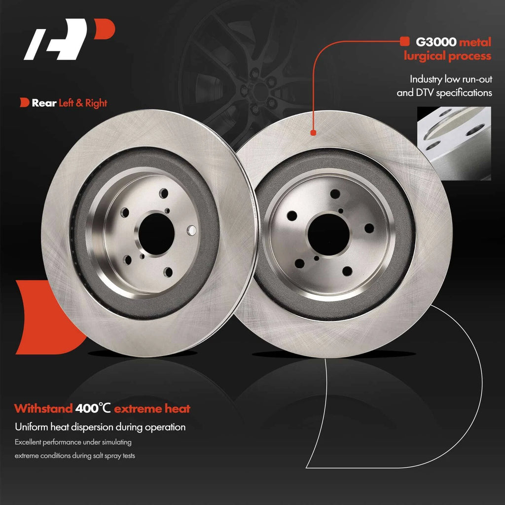 Rear Disc Brake Rotors & Ceramic Pads for Subaru Ascent (2019–2022)