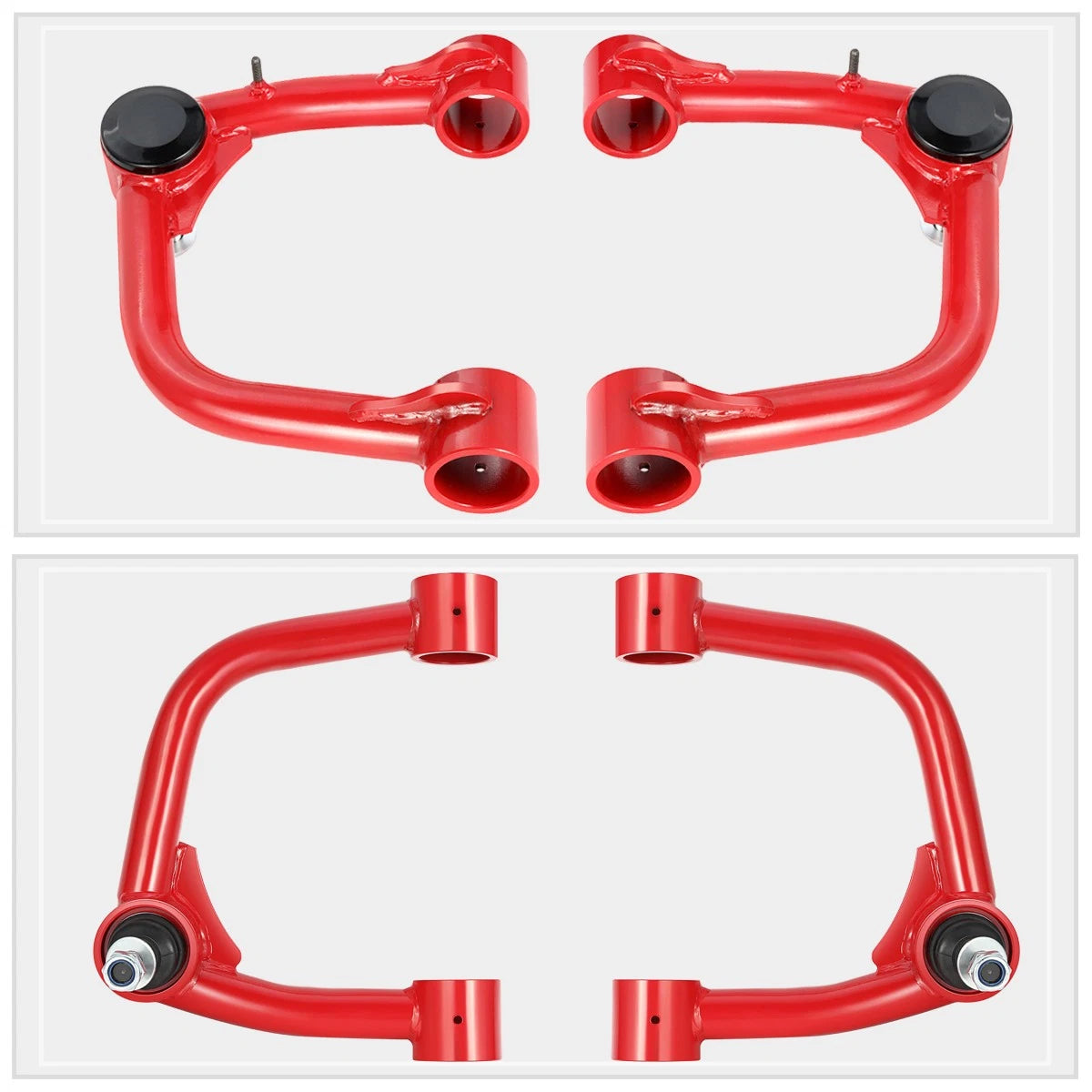 Set of 2 J2 Red 2-4" Leveling Front Upper Control Arms for Tacoma (2005–2022)