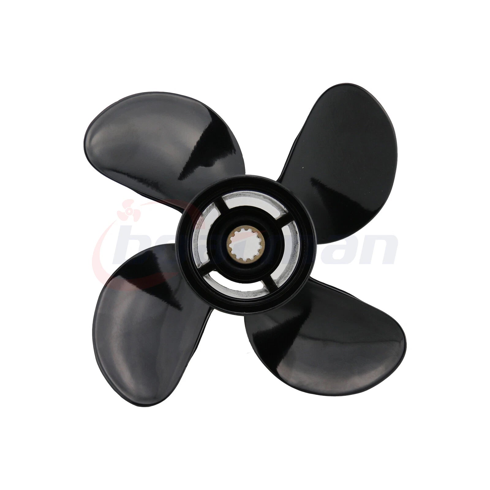 Boat Propeller 10 1/2x13 for Honda Yamaha Outboard Motor (4 Blades, 13 Tooth)