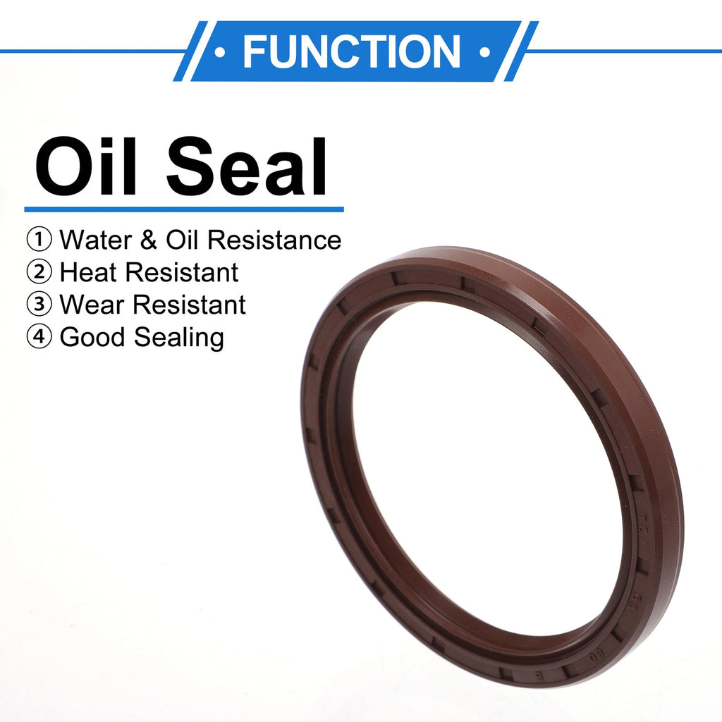 Set of 2 Oil Seal Rotary Shaft Seal FKM Rubber 65x80x8mm