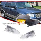 Chrome Side View Mirror Turn Signal Lights for Ford Expedition Navigator (2003–2006)