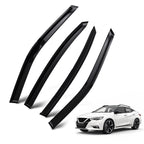 Set of 4 Window Visor Rain Guards for Nissan Maxima (2016–2023) Black