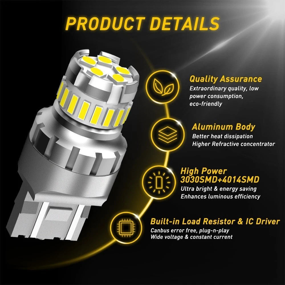 2X AUXITO 7443 7440 LED Back Up Reverse Light Bulbs 6500K for