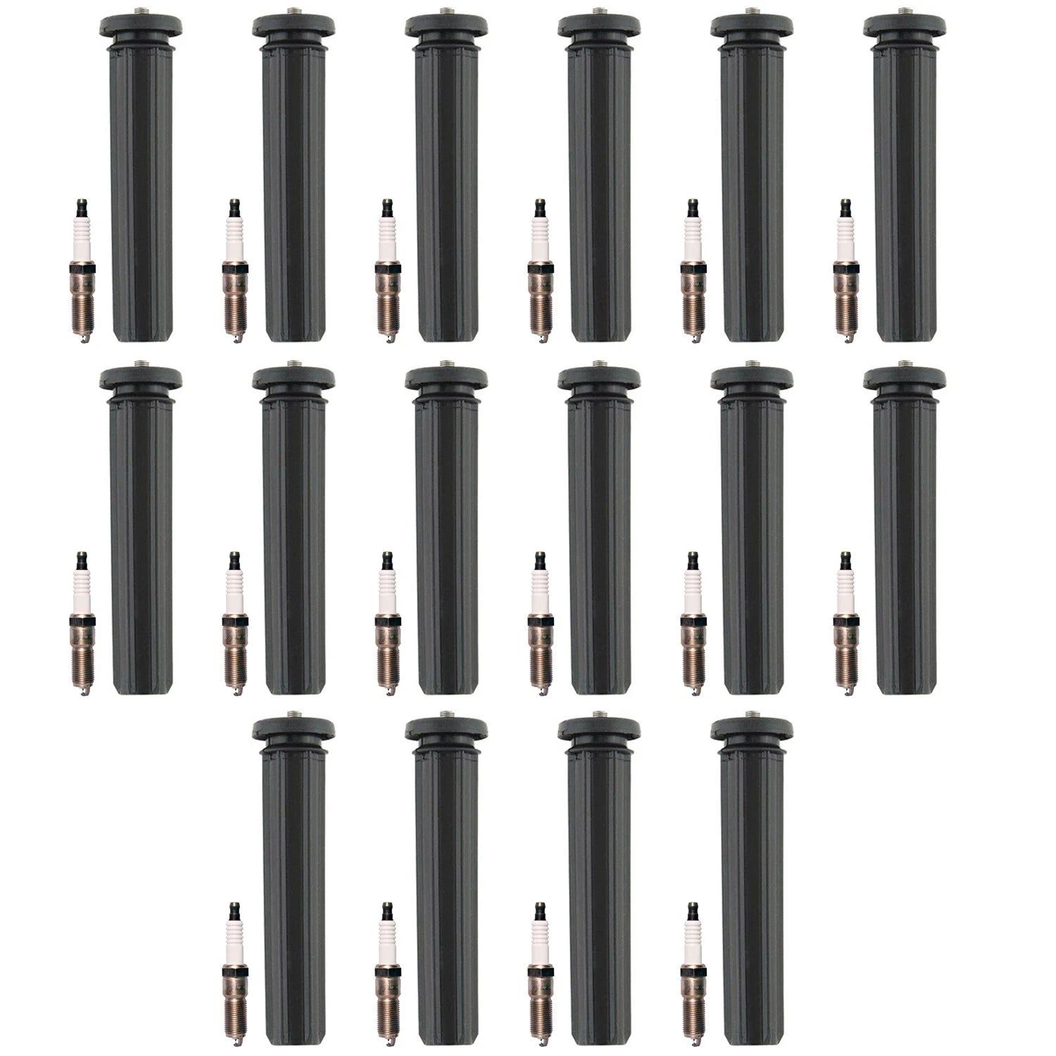 Set of 16 Denso Iridium TT Spark Plugs & Coil Boots for Chrysler 300 Dodge Charger (2005–2023)