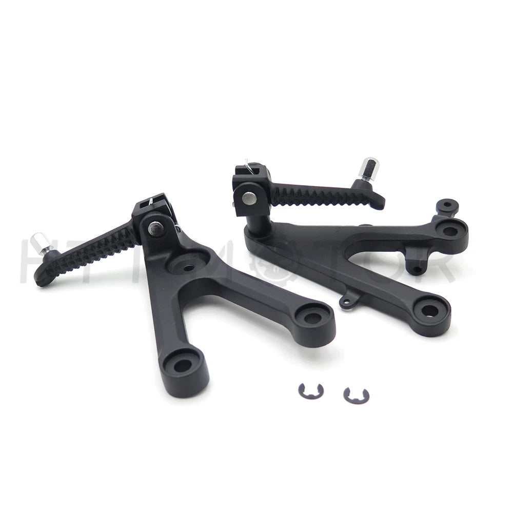 Front Rider Foot Rest Pegs Brackets for Yamaha R6 (2003–2010) - Black