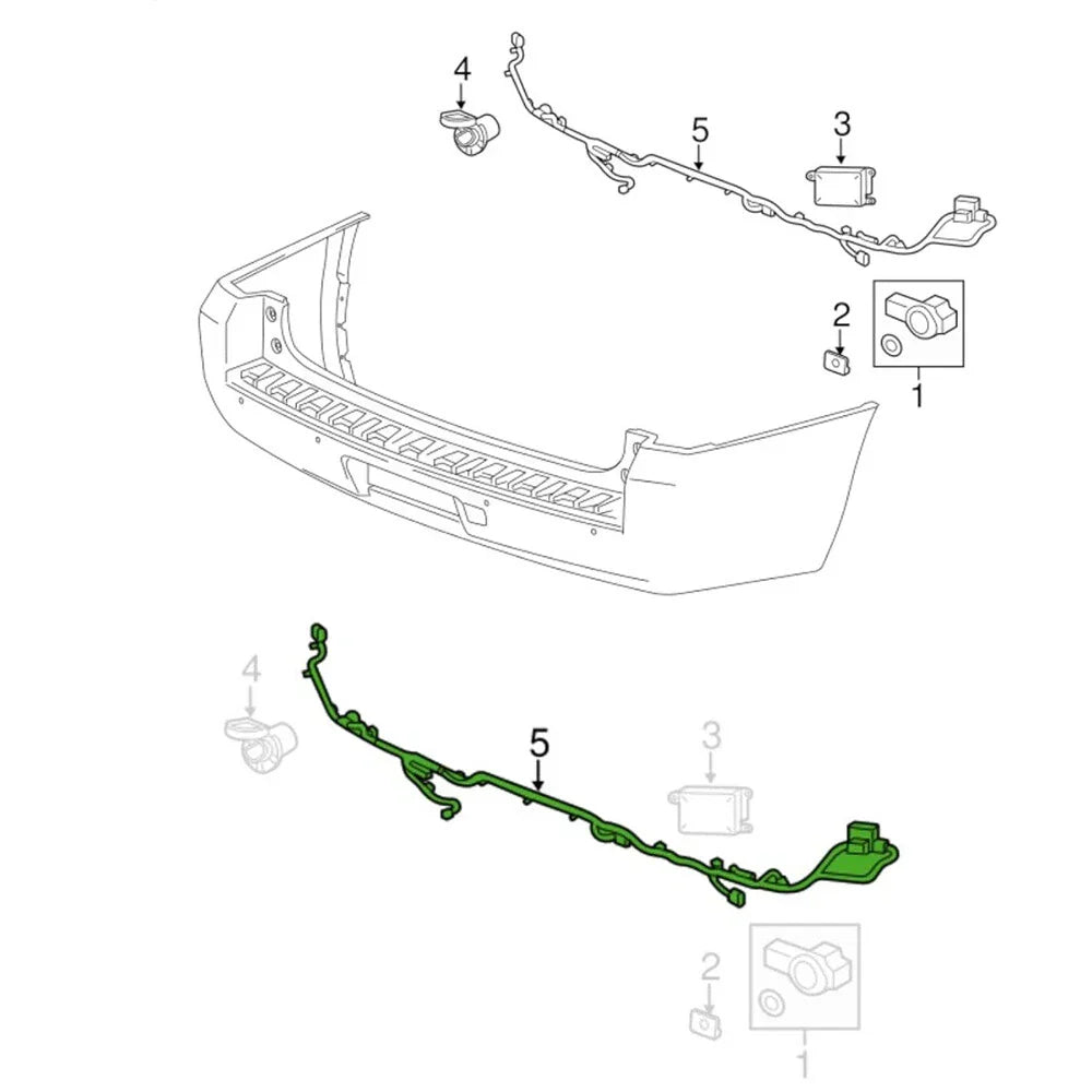 Rear Object Alarm Sensor Wiring Harness for Cadillac Escalade (2002-2023)