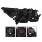 Black Headlights Lamps Pair for Ford Escape (2017–2019) Halogen