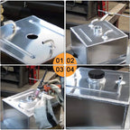 3" Black Aluminium Alloy Weld On Filler Neck & Cap for Oil Fuel Water Tank