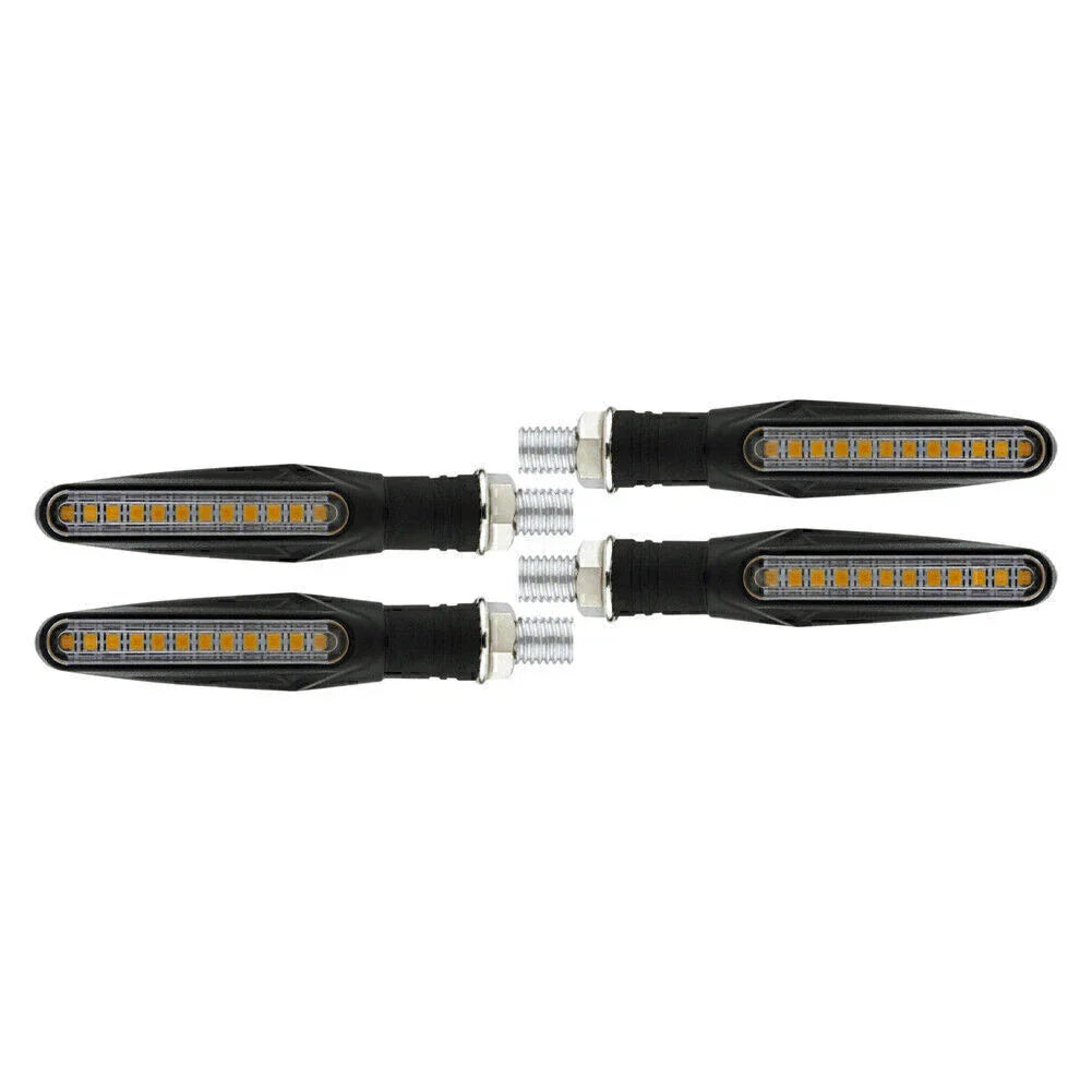 4 x Universal Motorcycle LED Amber Turn Signal Lights for Bike