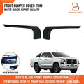 Black Front Bumper Headlight Cover Trim for Mitsubishi Triton L200 (23-25)