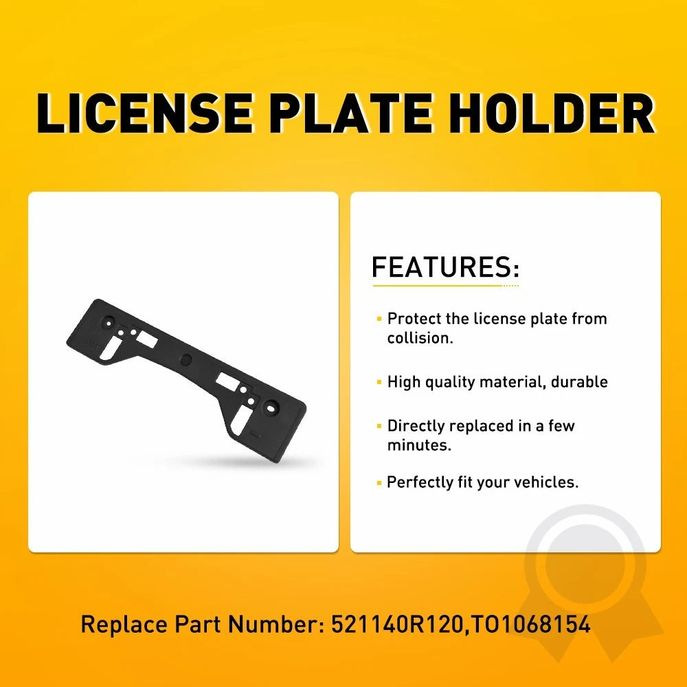 Front License Plate Mount Bracket for Toyota RAV4 (2019–2021)