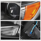 Projector Headlights for Ford Edge (2015–2018) - Black Housing, Amber Signal