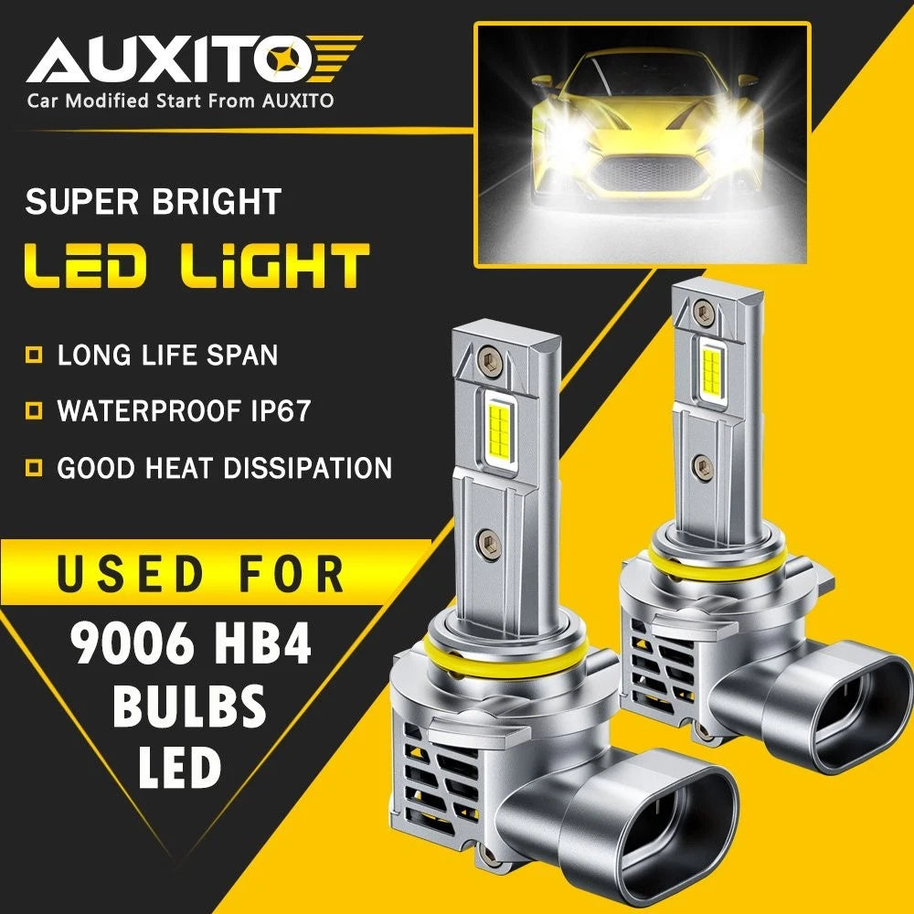 2X AUXITO 9006 LED Headlight Bulbs for M6S EV (2021–2023)