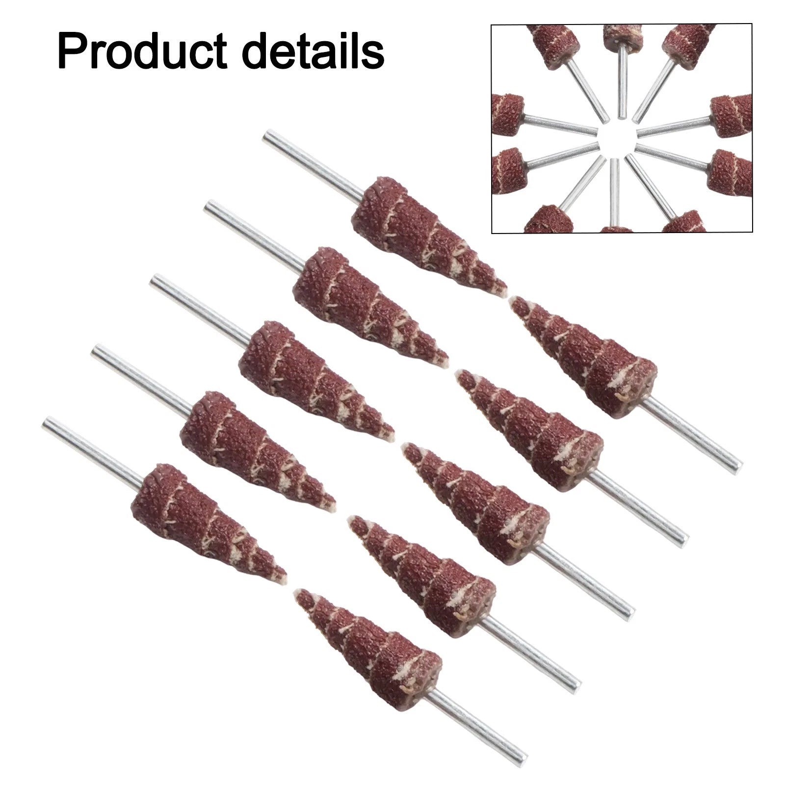10pcs 80 Grit Cone Sanding Flap Wheels for Polishing and Grinding Tools