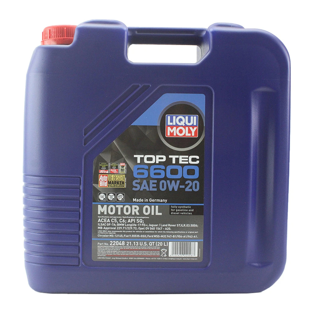Liqui Moly Top Tec 6600 0W-20 Engine Motor Oil (20 L)
