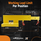 Jib Crane Boom for Forklift Pallet Fork (Universal Fit, 5500lb, 31-79")