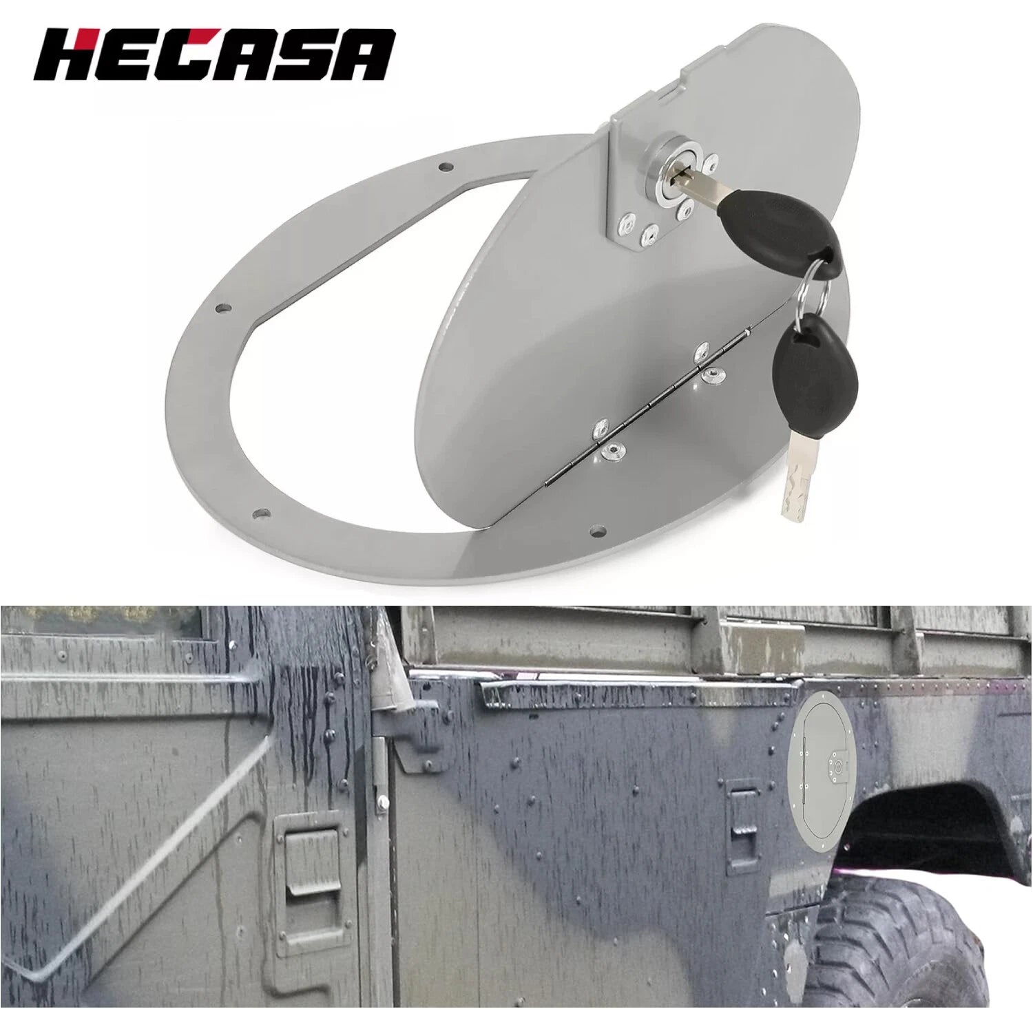 Locking Fuel Door Gas Tank Cap Cover for HMMWV M998 M1123 M1045 (1990–2006)