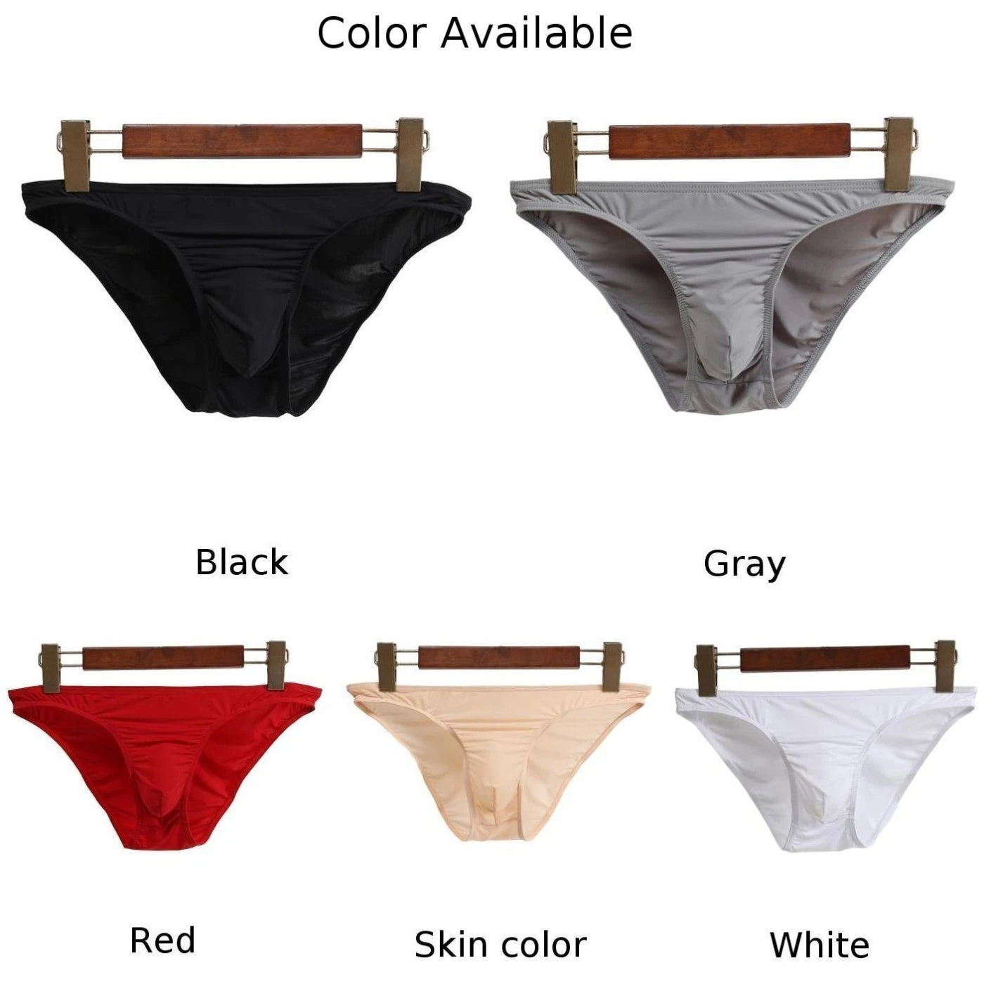 2X Breathable Low Rise G-String Briefs for Men - Skin Color
