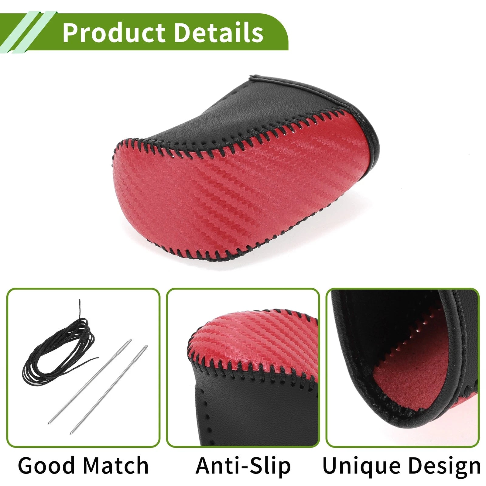 Gear Shift Knob Cover for Dodge Journey (2011–2020) Red Carbon Fiber