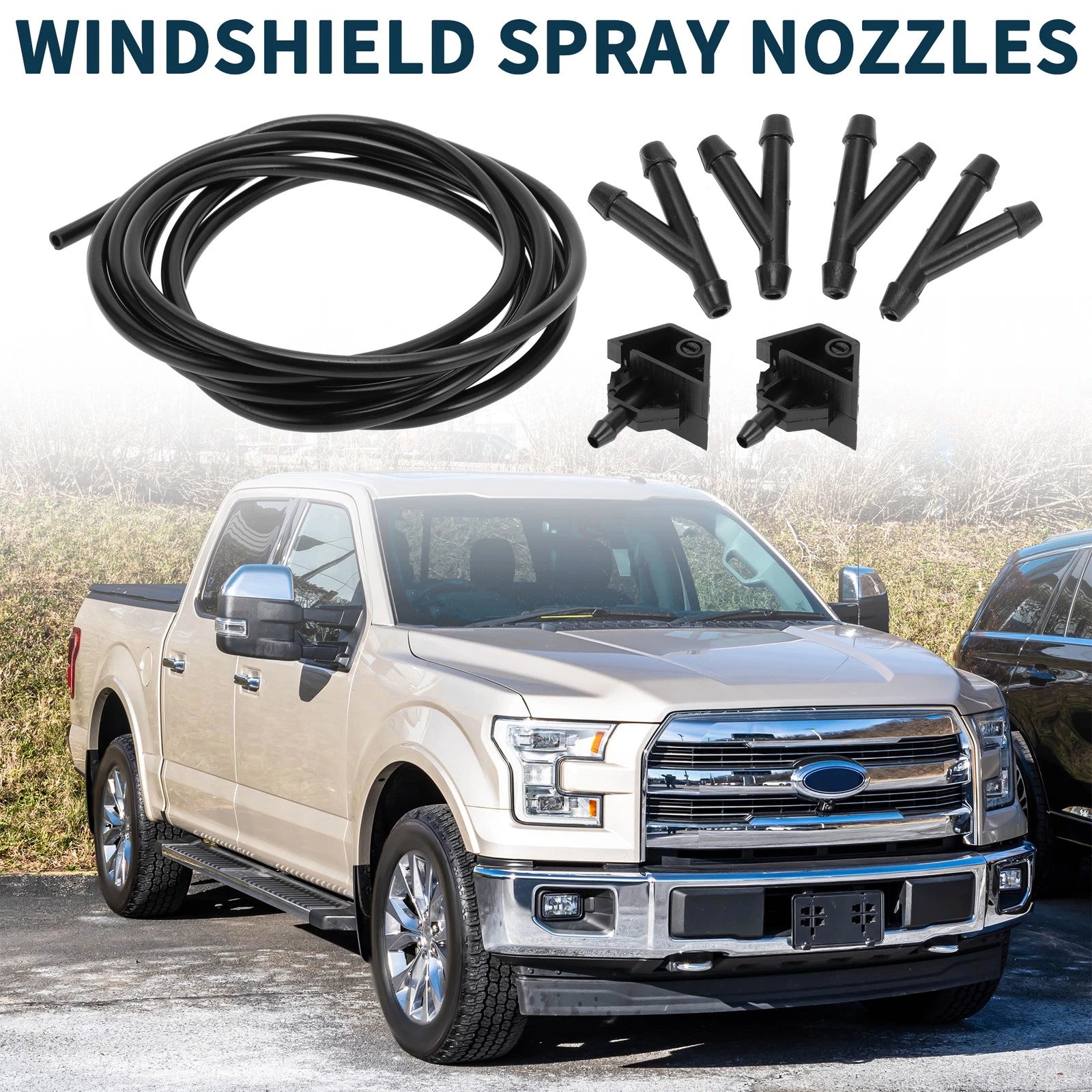 Set of 2 Front Windshield Washer Nozzles No. 28932JD000 for Nissan Qashqai (2007–2013)