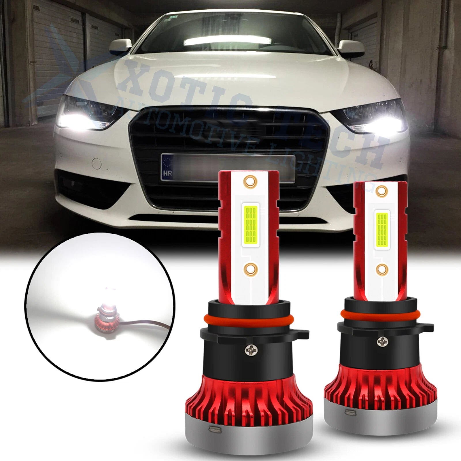 Xenon White 80W COB LED Bulbs for Audi A4 S4 Q5 (2010–2017)