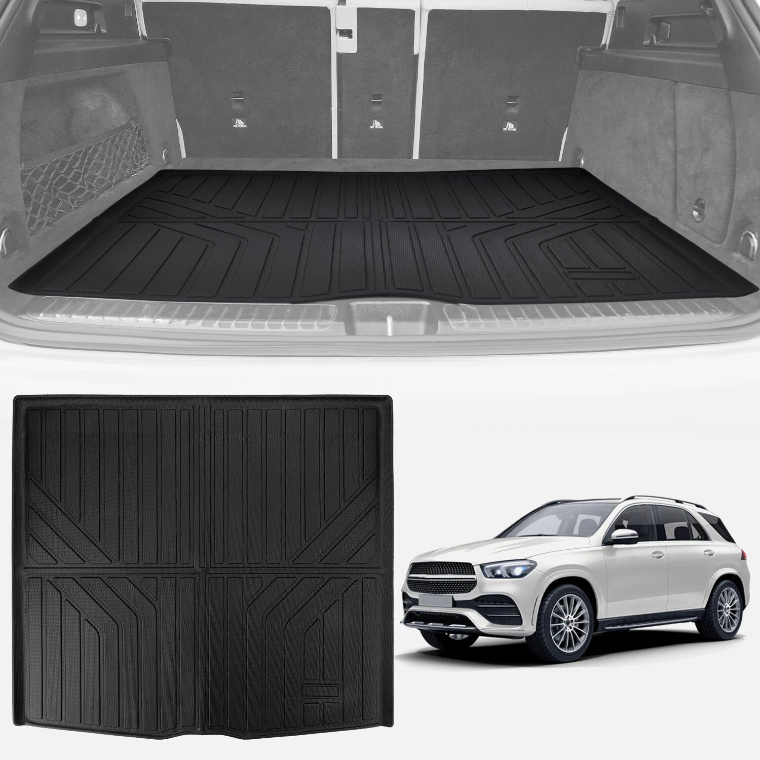3D Rear Trunk Liner Cargo Mat for Mercedes-Benz GLE350 GLE450 GLE580 (2020–2025)