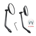 Set of 2 Black Round Rearview Side Mirrors 10mm for Honda Suzuki Yamaha Kawasaki