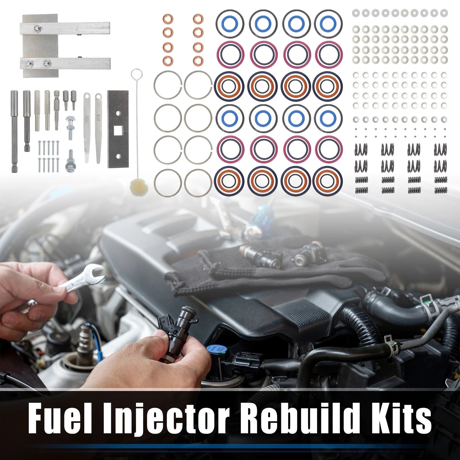Set of 1 Injector Rebuild Kit for Ford Powerstroke 7.3L (1994) Metal Rubber