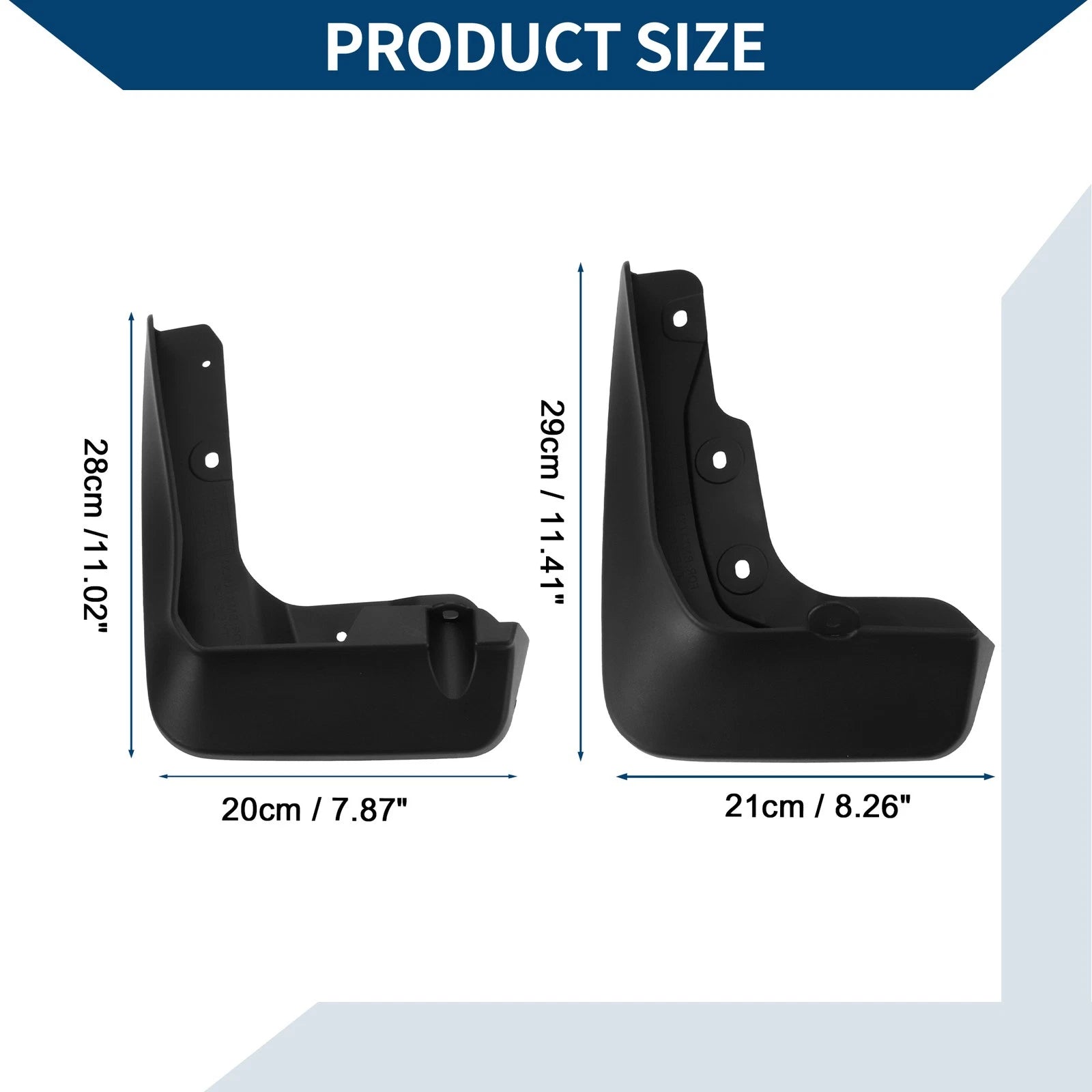 Set of 2 Mud Flaps Splash Guards for BMW X1 (2023–2024)