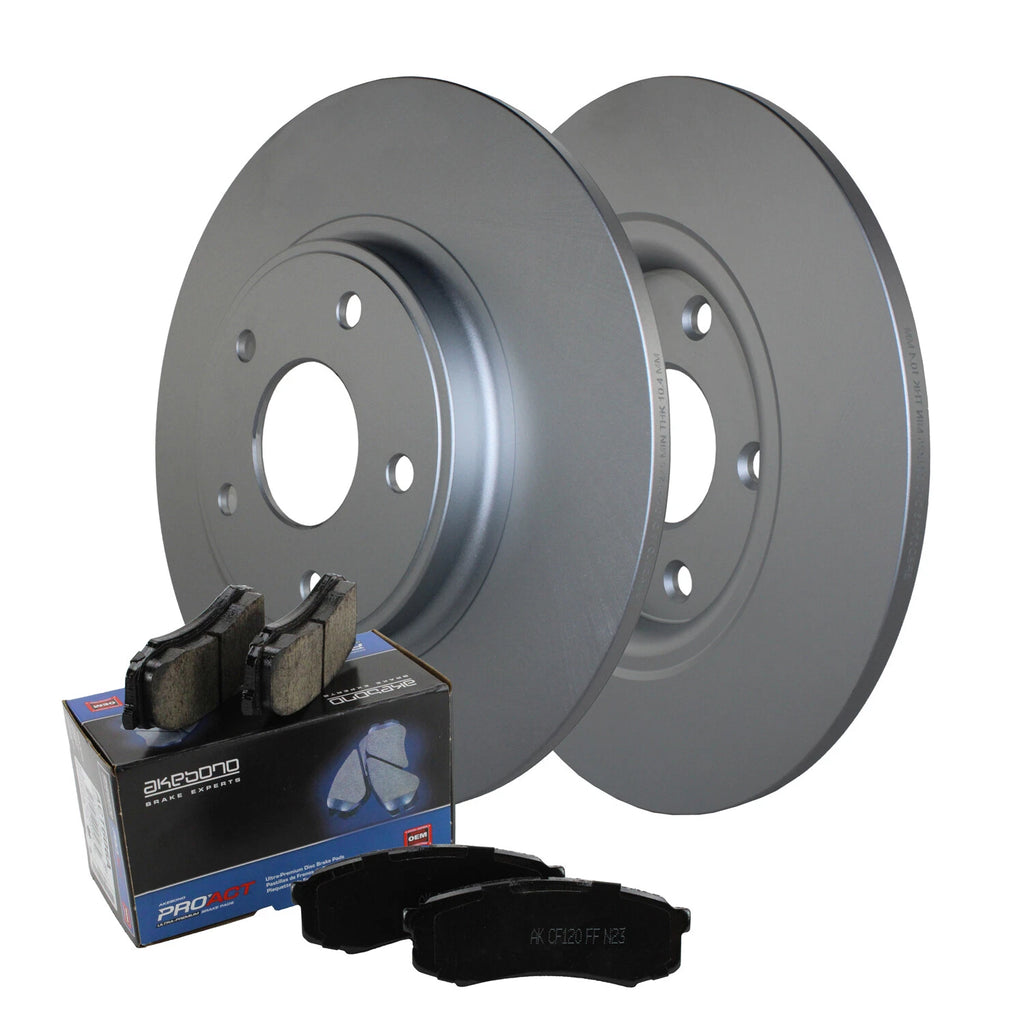 Rear Brake Kit 328mm Rotors & Akebono ProACT Pads for Chrysler Dodge Ram