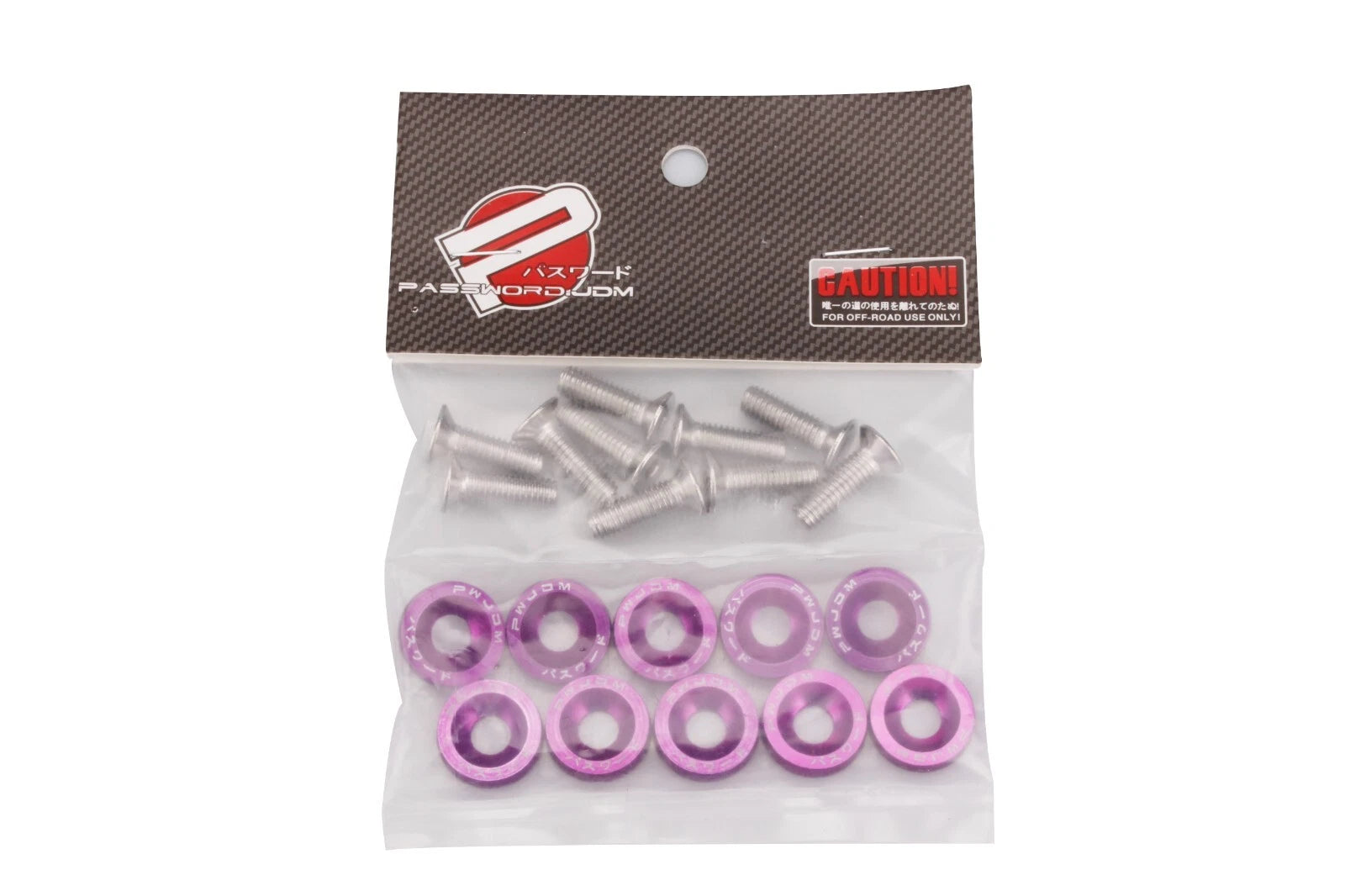 Set of 50 Billet Aluminum Fender Bumper Washers for JDM Vehicles