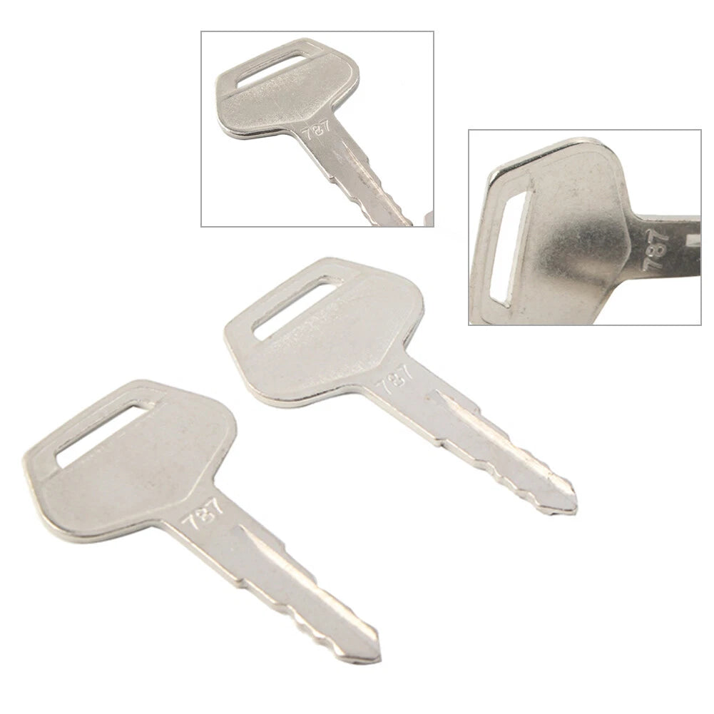 2 Pcs Ignition Keys 787 TR261434 for Komatsu Excavator (Dozer Loader)