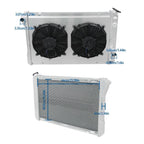 3 Row Radiator Kit with Shroud Fan & Thermostat for Chevy Camaro Pontiac Firebird (1982–1992)