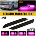 2X LED Rear Bumper Side Marker Light Pink Purple for Ford Mustang (2015–2023)