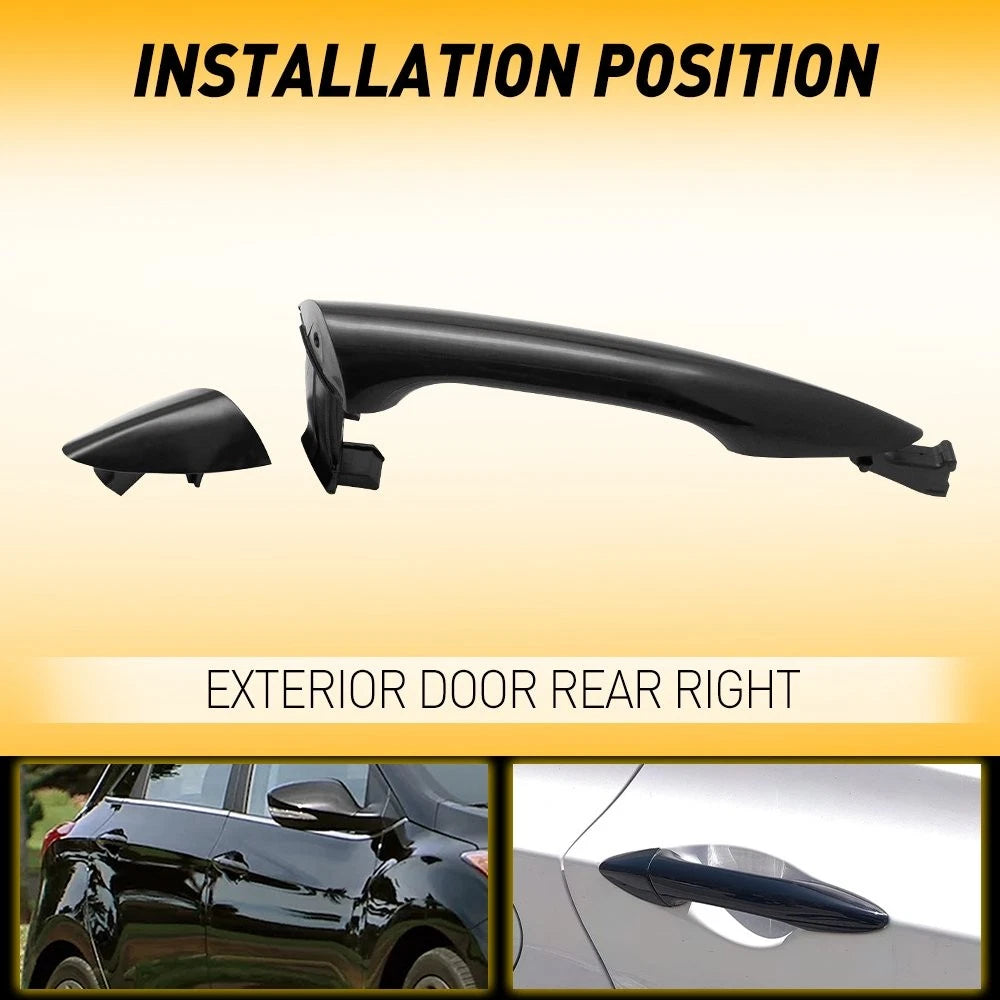 Rear Passenger Side Exterior Door Handle for Hyundai Elantra (2011–2016)