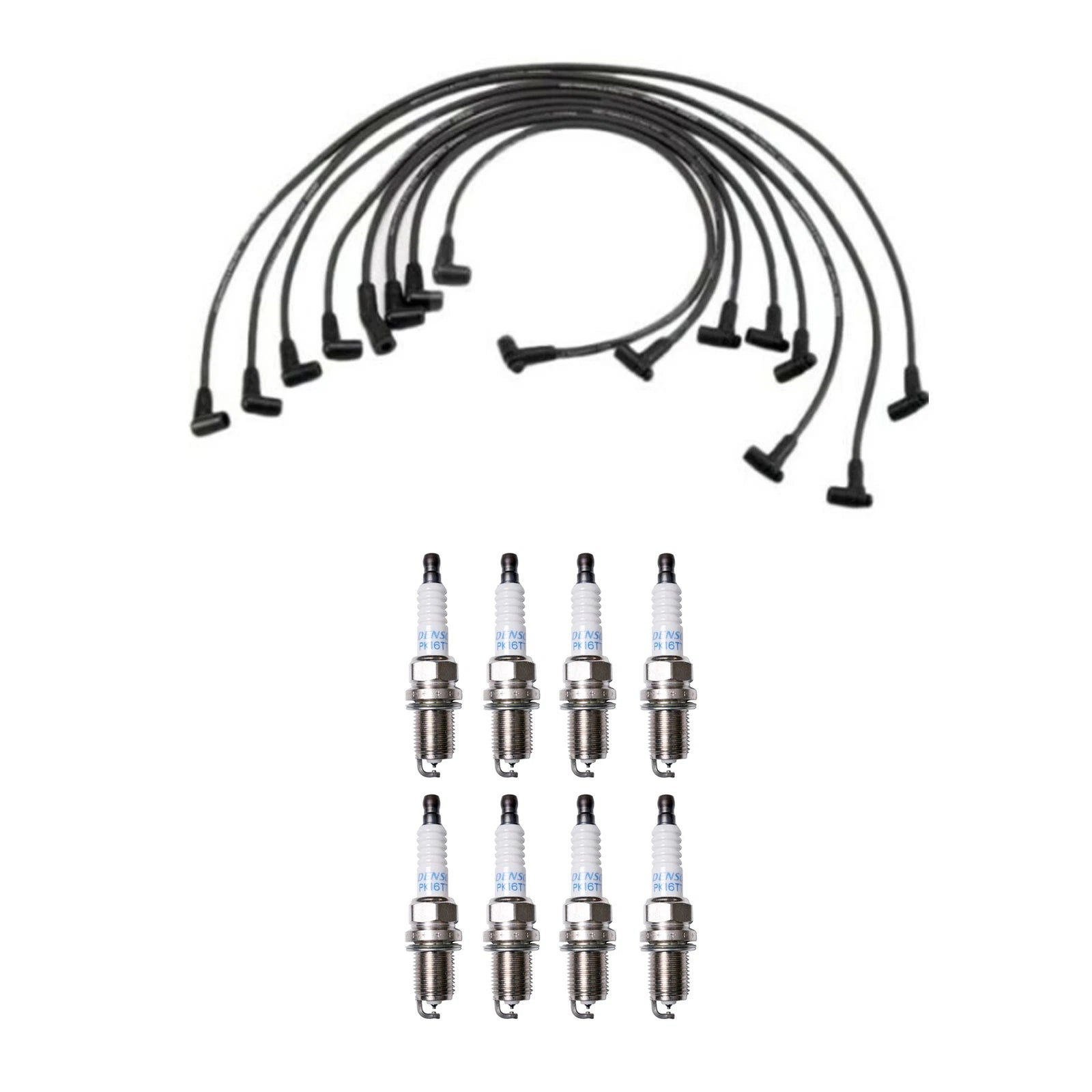 Denso Wire Set & 8 PlatinumTT Spark Plugs for Chevy Corvette (1997–2004)