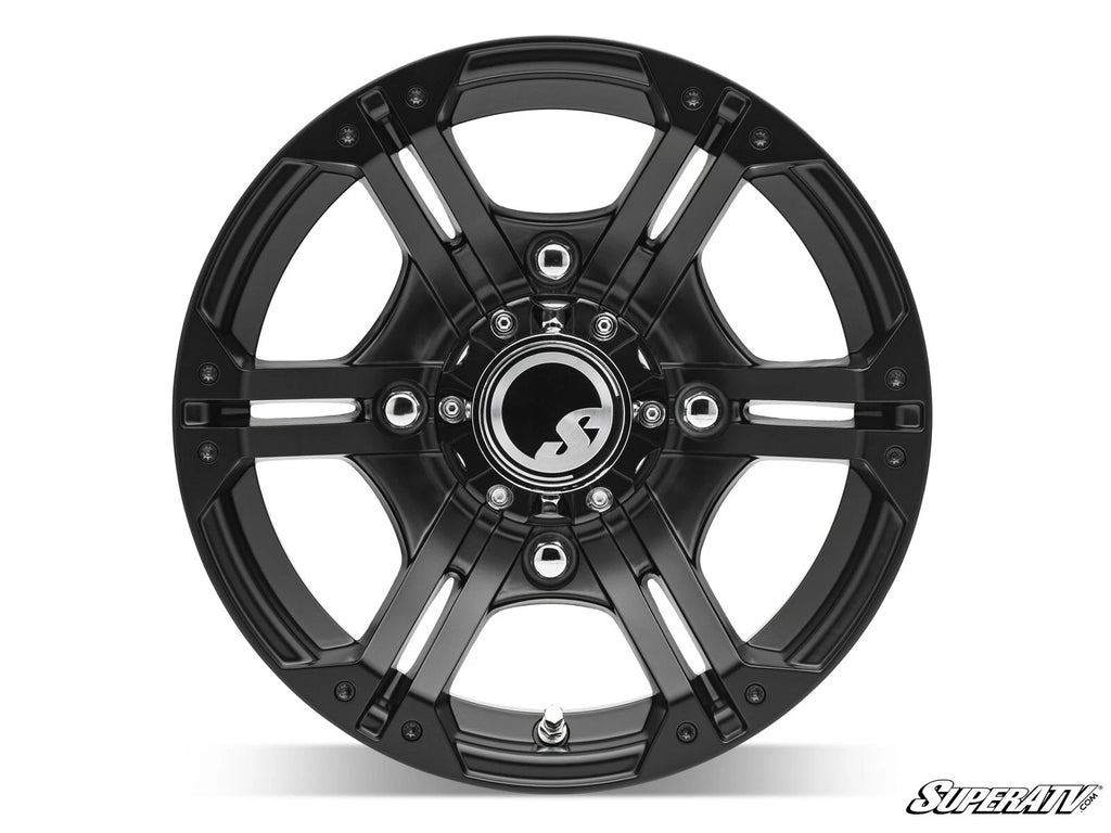 15" SuperATV H-Series Black Bandit Wheels for ATV (4/110)