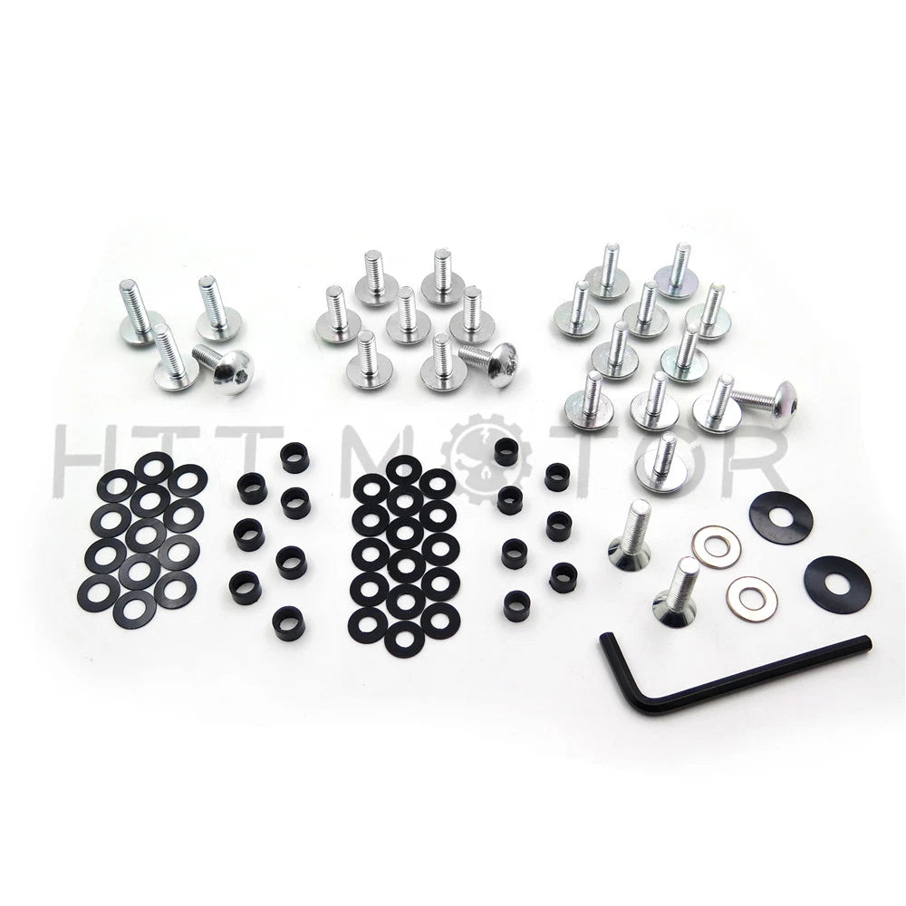 Fairing Bolts Kit Screws for Suzuki GSXR1000 (2003–2004) Silver Round