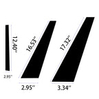 Black Die-Cut Pillar Posts Side Door Window Strip Cover for Accord (2008-2012)