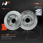 Front Drilled Brake Rotors & Ceramic Pads for Nissan Versa (2009–2011)