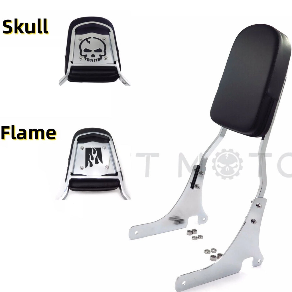 Sissy Bar Backrest with Pad for Kawasaki Vulcan 800 Classic VN800 (1996–2005) Chrome
