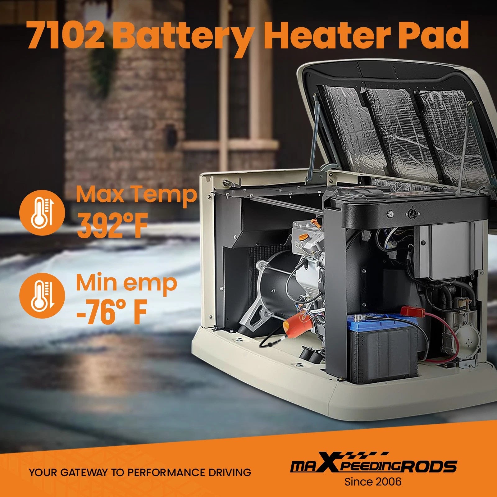 Battery and Oil Heater Kit for Generac 7101 (Air-Cooled, 9kW-22kW)