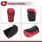 1Pc Gear Shift Knob Cover for Subaru Forester (2006–2012) Red Faux Leather