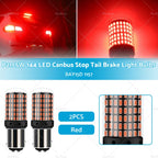 2X P21/5W BAY15D 1157 144 Red LED Brake Light Bulbs for Universal
