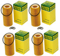 Set of 4 Oil Filters HU7213x for Mercedes C216 W221 R230 Maybach 57 62