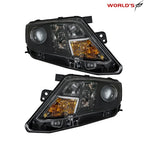 2X Halogen Headlight Set for Ford Fusion (2010–2012) Black Housing