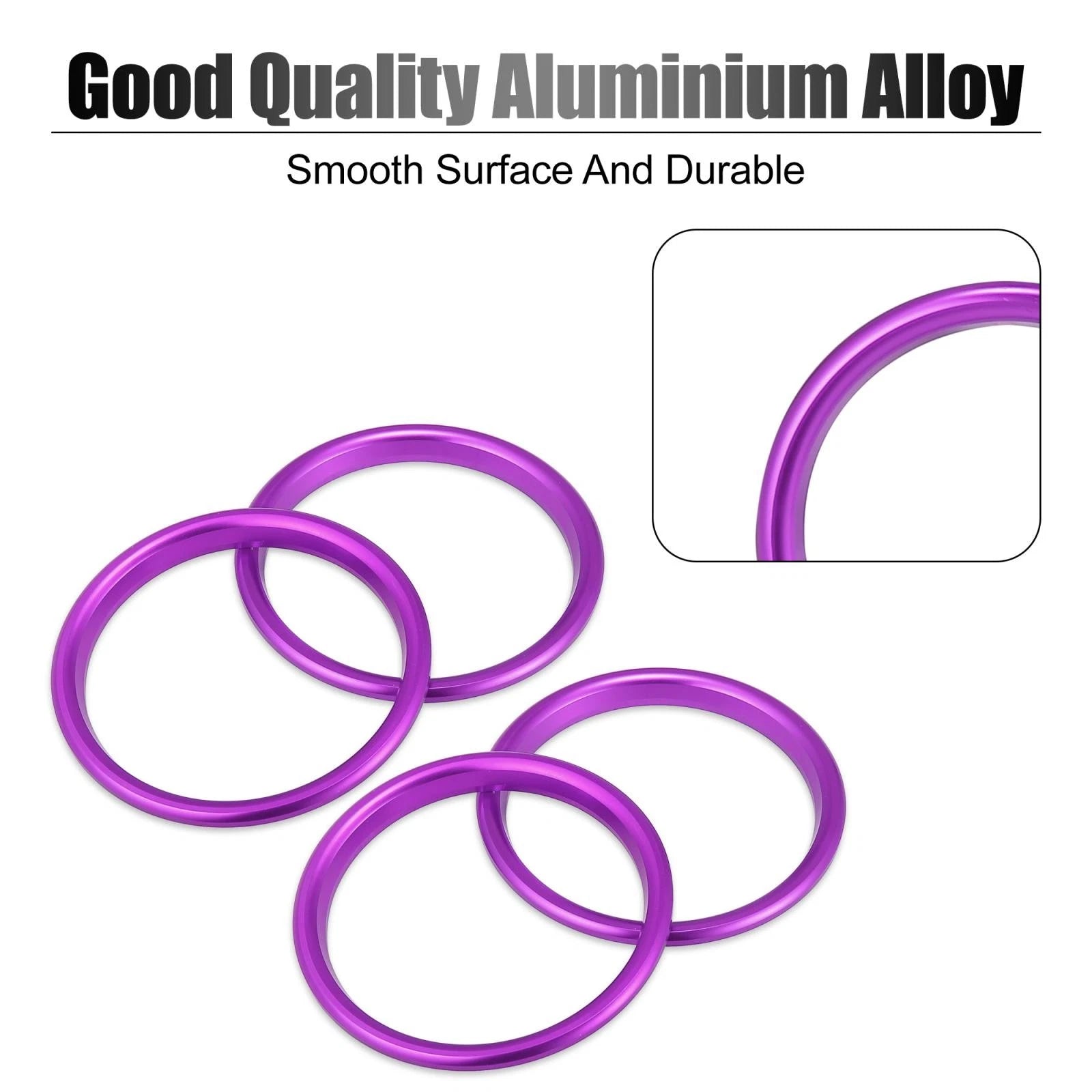 Set of 4 Purple Air Vent Outer Trim Aluminum Alloy for Audi A3 S3 Q2L (2013–2021)