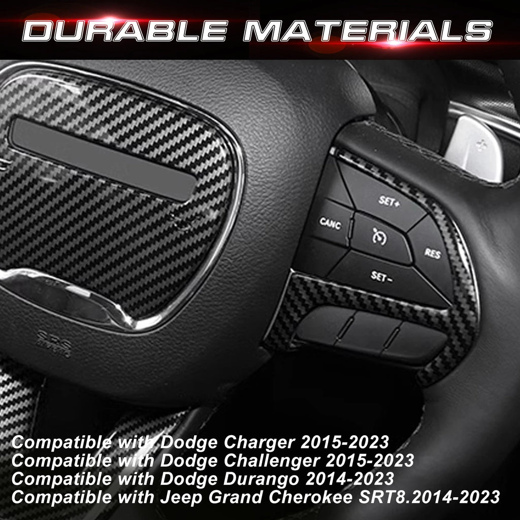 Carbon Fiber Pattern Driver Side Control Cover for Dodge Challenger Charger (2015-2023)